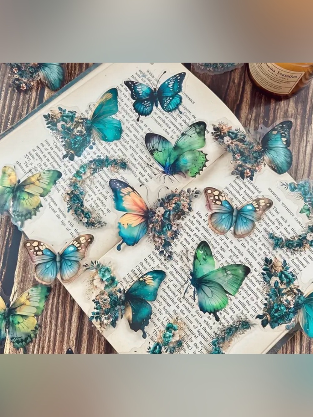 3 for $20 New Peacock Green Butterfly of the Stars & Moon
- 30 Pcs
